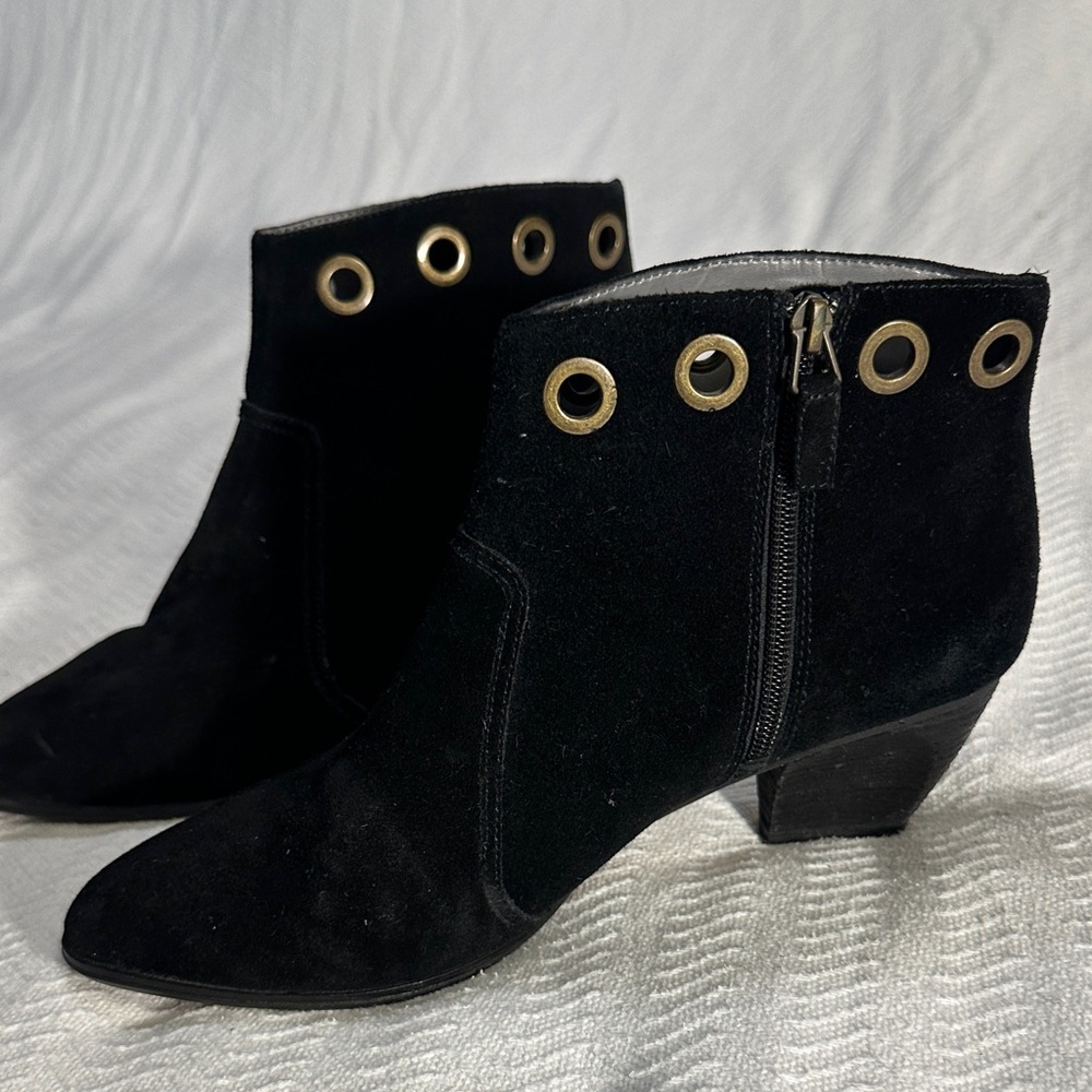 Rosegold Black Ankle Boots
